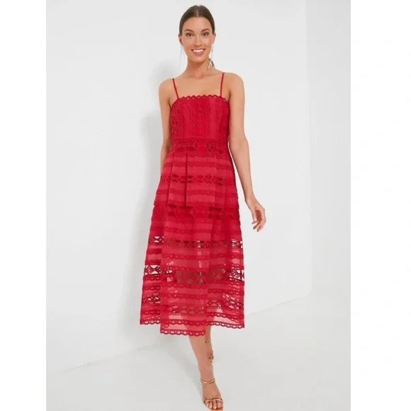 hyacinth house red dress Red Floral Wauwinet Maxi Dress